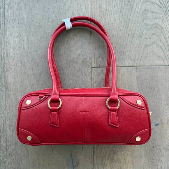 Hammit Red Meredith sml Leather Shoulder Bag - Picture 3 of 5